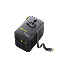 Адаптер питания Baseus EnerCore CG11 Universal Travel Adapter 70W 2AC+2U+2C Cosmic Black 90078