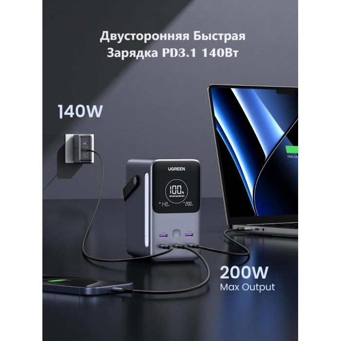 Ugreen 25286 48000 мАч серый