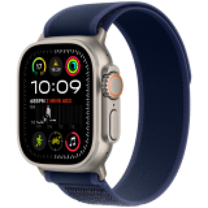 Apple Watch Ultra 2 2024 GPS + Cellular 49mm Natural Titanium Case with Blue Trail Loop - S/M,Model A2986<br>