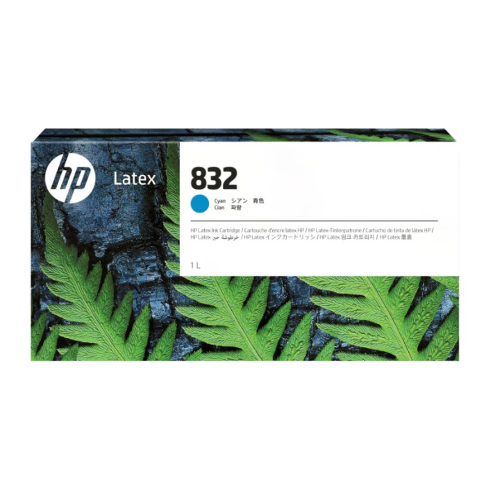 Картридж HP Europe/1-liter Cyan Latex Ink Cartridge/Чернильный Латексный/№832/Голубой/1 000 мл