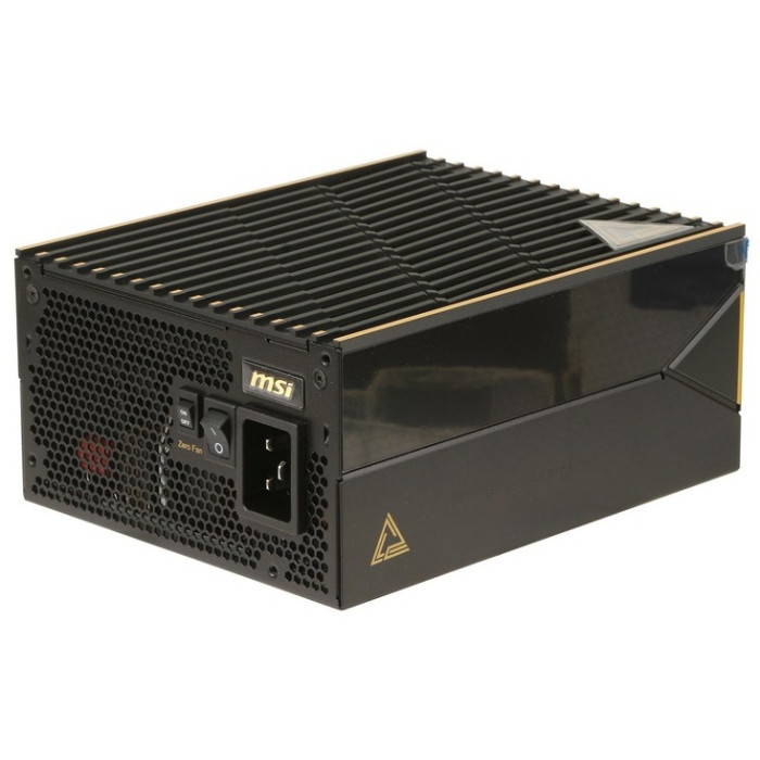 Блок питания MSI 1600W, MEG Ai1600T PCIE5, Full Modular, ATX, 80+ TITANIUM, >94%, Fan 135mm, Черный