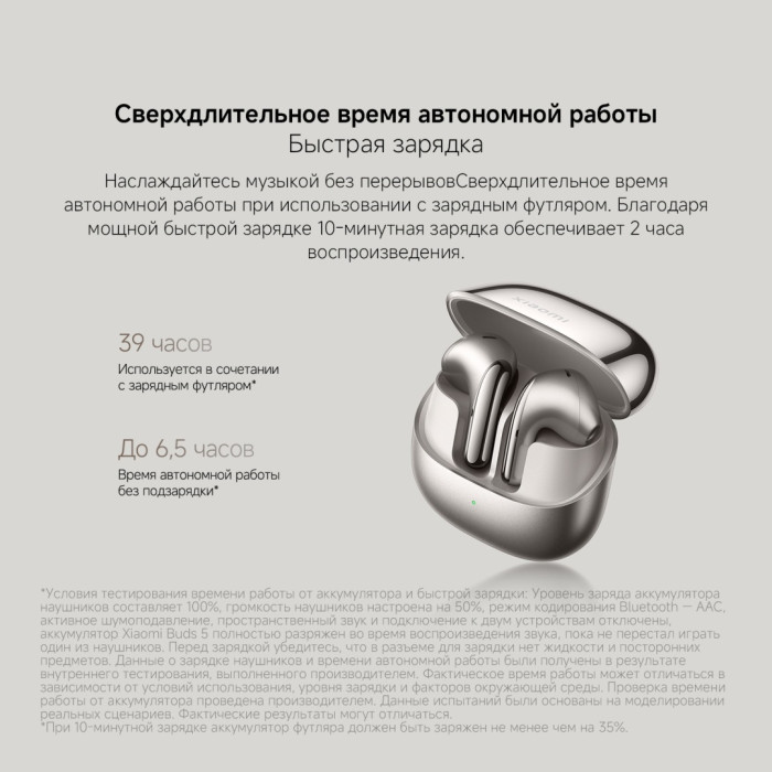 Наушники беспроводные Xiaomi Buds 5 Titan Gray