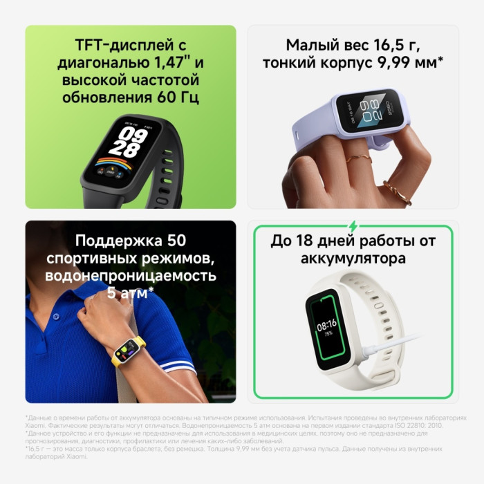 Xiaomi Smart Band 9 Active черный