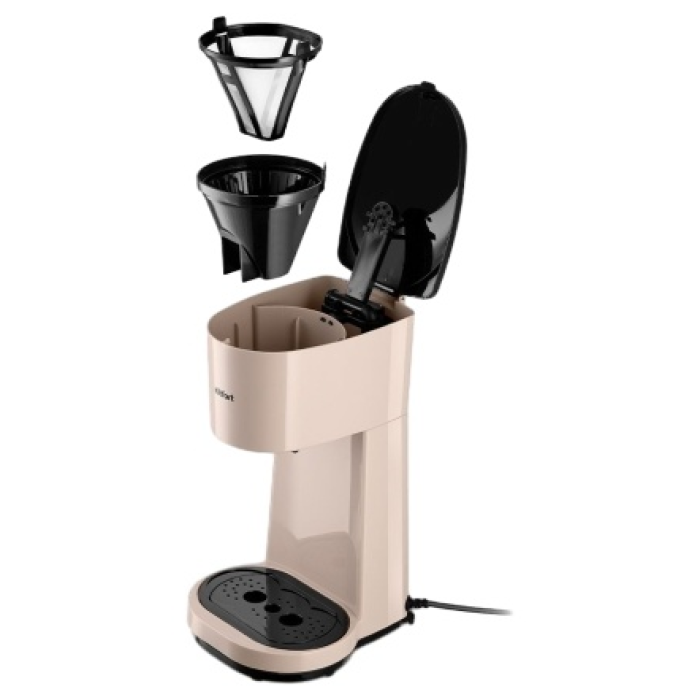 Кофеварка Kitfort КТ-7303 бежевый, черный