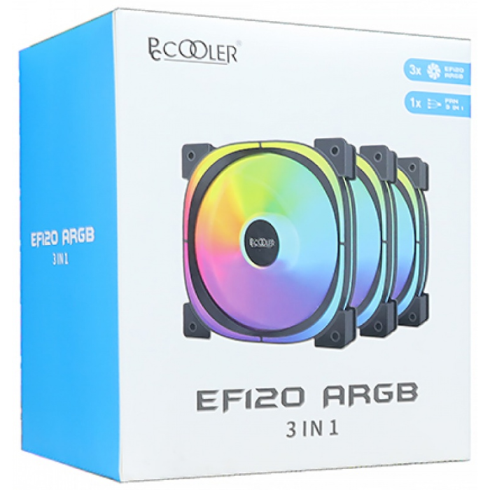 PCcooler EF120 ARGB BK 3 IN 1