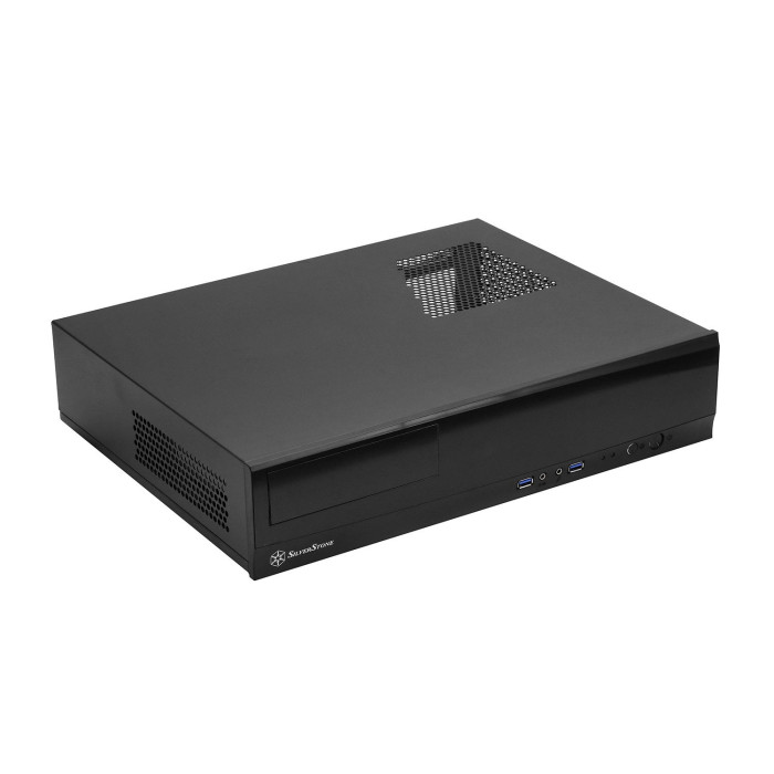 Case ATX HTPC SilverStone, SST-ML03B, Milo Slim HTPC Micro ATX Silent Computer Case (без БП), Black