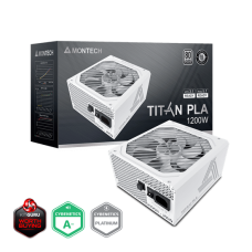 Блок питания Montech 1200W, TITAN PLA 1200W, Full Modular, 80+ PLATINUM, КПД 90%, Fan 135mm, Белый