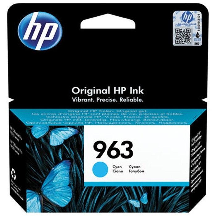 HP 963 Cyan Original Ink Cartridge для OfficeJet Pro 9010/9010e, 9020/9020e series<br>