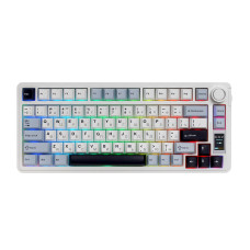 KeyBoard Bluetooth, Aula S75 Pro Light, BT/2.4 GHz/USB,80 keys, EN, Blue+White+Black+Purple