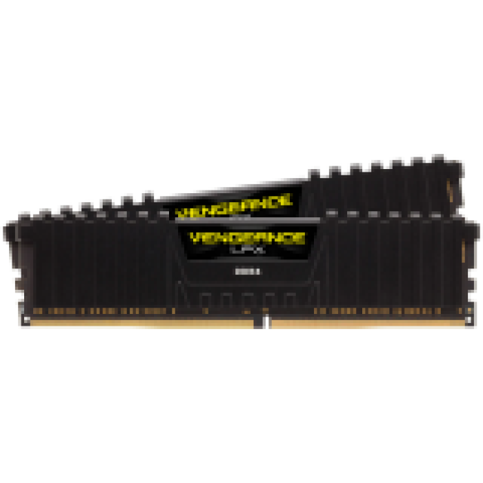 CORSAIR DDR4, 3200MHz 16GB 2x8GB Dimm, Unbuffered, 16-20-20-38, XMP 2.0, Vengeance LPX black Heatspreader, Black PCB, 1.35V<br>