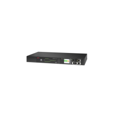 APC NetShelter Rack Automatic Transfer Switch, 1U, 16A, 230V, 2 C20 IN, 8 C13, 1 C19 OUT, 50/60Hz