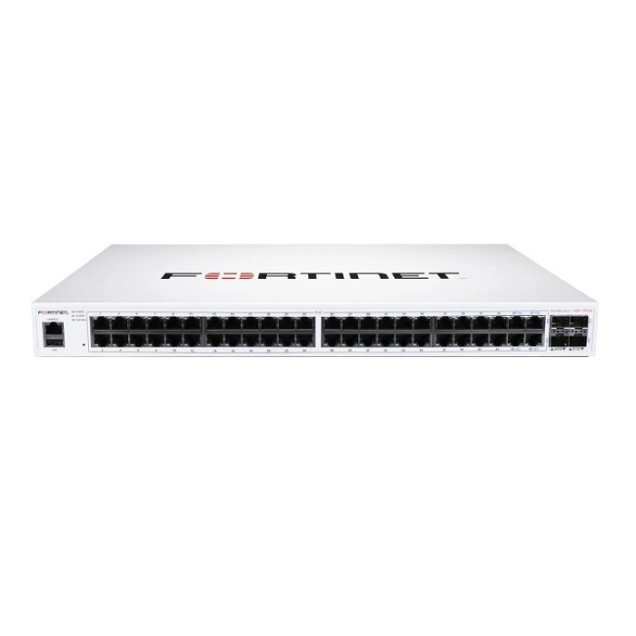 FortiSwitch-148F-FPOE is a performance/price competitive L2+ management switch with 48x GE port + 4x SFP+ port + 1x RJ45 console. Port 1- 48 are POE p