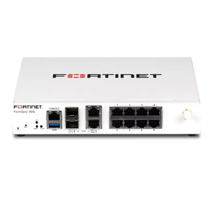 FortiGate-90G 8 x GE RJ45 ports, 2 x 10GE RJ45/SFP+ shared media WAN ports.