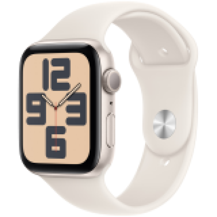 Apple Watch SE 2024 GPS 40mm Starlight Aluminium Case with Starlight Sport Band - S/M,Model A2722<br>