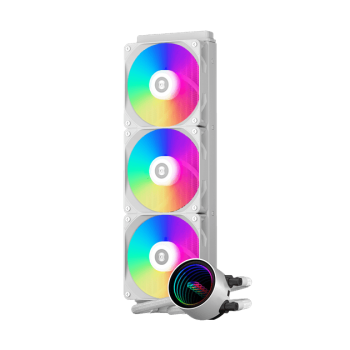 Водяное охлаждение для CPU PCCooler DA360 V2 ARGB WH TDP 300W 115X/1200/1700/1851/AM4/AM5 Белый