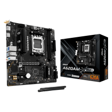 Материнская плата ASRock A620AM-X WIFI AM5 2xDDR5 4xSATA3 RAID 2xM.2 WiFi6E Type-C HDMI DP mATX