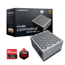 Блок питания Montech 850W, CENTURY II 850W, Full Modular, 80+ GOLD, КПД 90%, Fan 135mm, Серебро 37100