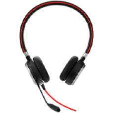 JABRA EVOLVE 40 UC Stereo USB Headband, Noise cancelling, USB and 3.5 jack connectivity, with mute-button and volume control on the cord, Busylight , Discret boomarm<br>