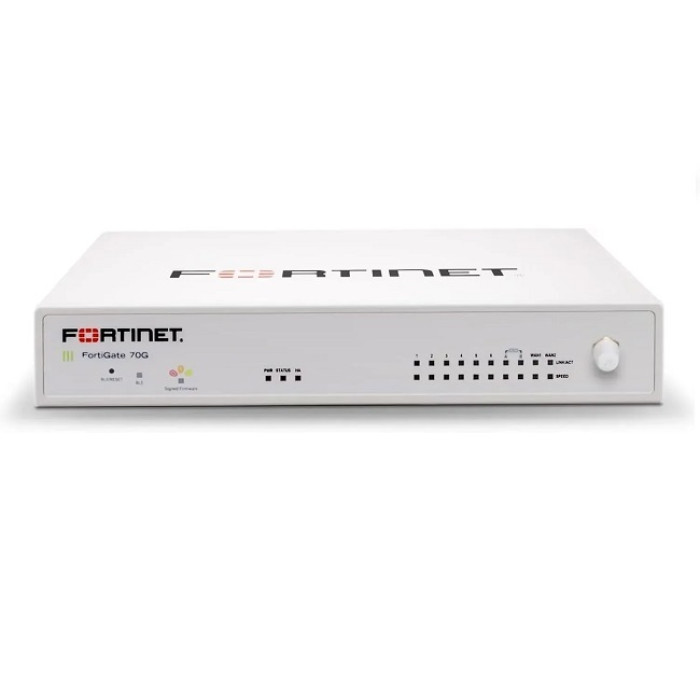 FortiGate-70G 10 x GE RJ45 ports (including 7 x Internal Ports, 2 x WAN Ports, 1 x DMZ Port).