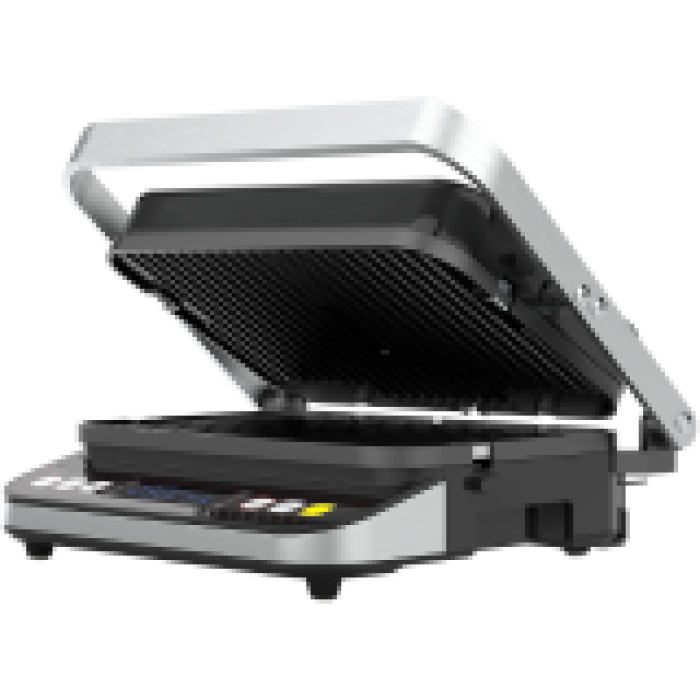 AENO ''Electric Grill EG1: 2000W, 3 heating modes - Upper Grill, Lower Grill, Both Grills  Defrost, Max opening angle -180°, Temperature regulation, Timer, Removable double-sided plates, Plate size 320*220mm''<br>