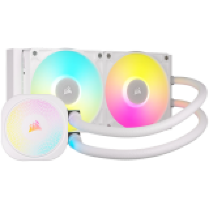 CORSAIR iCUE LINK TITAN 240 RX RGB White AIO, 240mm Radiator, Liquid CPU Cooler<br>