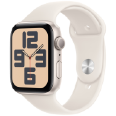 Apple Watch SE 2024 GPS 44mm Starlight Aluminium Case with Starlight Sport Band - M/L,Model A2723<br>