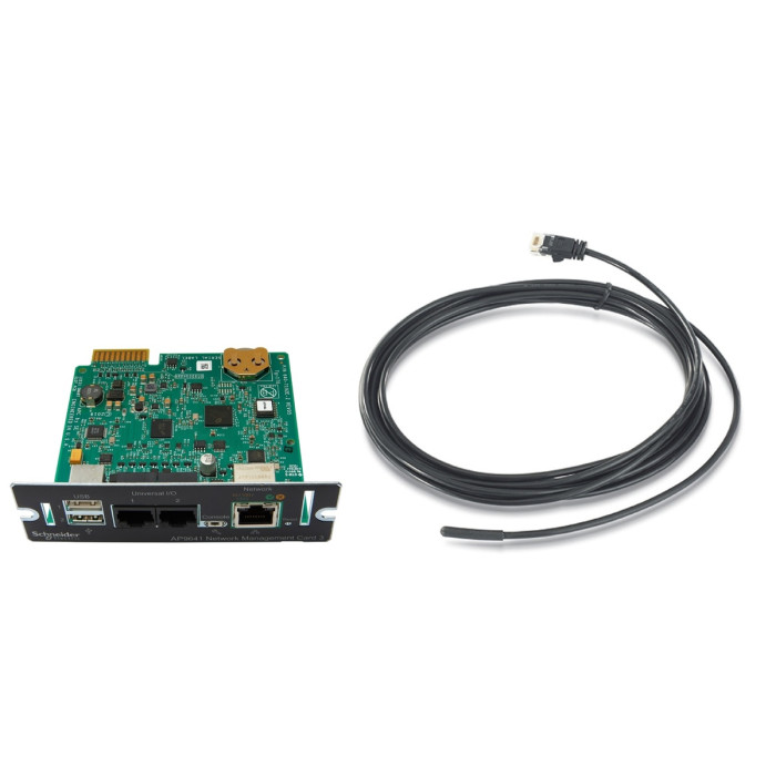 UPS Network Management Card with Environmental Monitoring 3 Коммуникационные средства и средства администрирования - Аутентификация: Radius Физические параметры - Максимальная высота: 38MM. 3.8cm - Максимальная ширина: 121MM. 12.1cm - Максимальная глуб