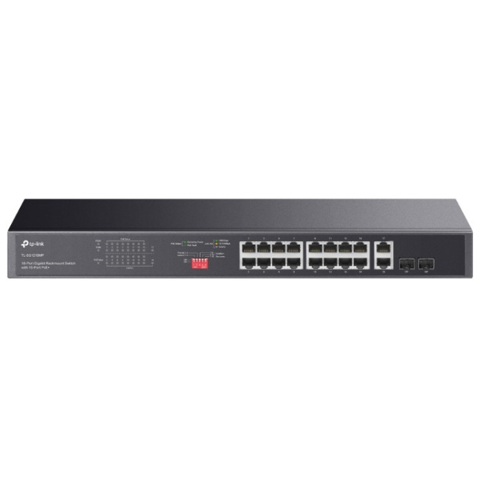 Коммутатор TP-Link/TL-SG1218MP/18 port/16 Gbps IEEE802.3af/at/30Вт/250Вт/2 SFP