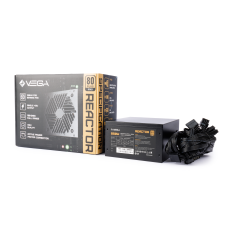Блок питания Vega REACTOR +Gold 850w APFC ● Производитель - Vega ● Код товара - VPS-850APFC ● Мощность Вт - 850 Вт ● Тип конеторов - ЦельноПроводной ● Форм-фактор Б/п - ATX ● Соответствие стандарту - 80 Plus Gold ● Подсветка Б/п - Отсутствует ● Количес