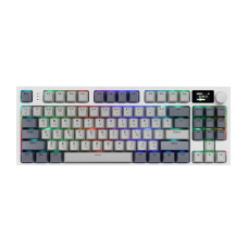 KeyBoard USB, Attack Shark K86, Linear Blue Whale switch, 86 keys, 2,4/BT/cable, Business grey