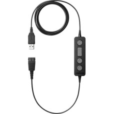 Jabra LINK 260<br>Jabra Link 260 extends the capabilities of your wired Jabra.
The QD (Quick Disconnect) headset provides call management and
improves sound. The USB adapter allows you to use
A headset for a Jabra desktop phone in combination with a softp