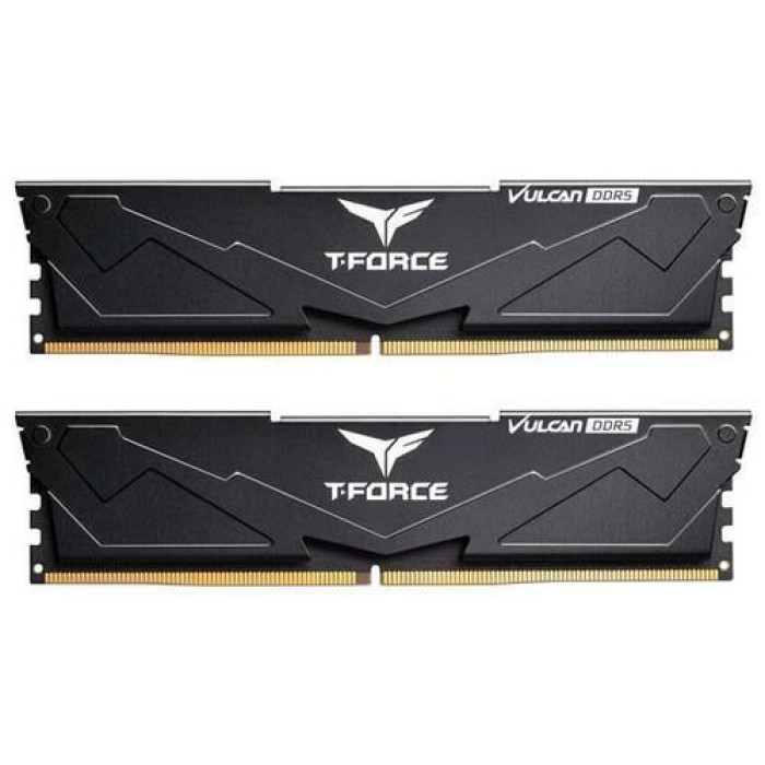 Комплект модулей памяти TeamGroup Team T Force Vulcan DDR5 32Gb (16x2), 6000MHz, CL38, FLBD532G6000HC38ADC01, Black<br>331625