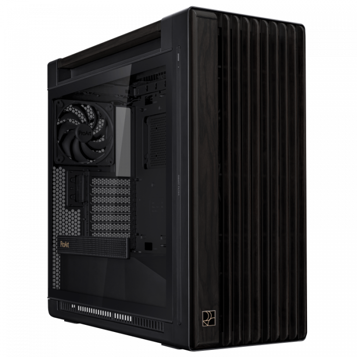 Корпус ASUS PROART PA602 WOOD TG PWM BLACK, деревянная панель на лицевой части, закаленное стекло, черный<br>328931