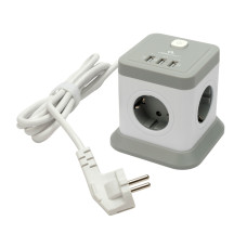 Сетевой фильтр Cablexpert Tower, TWR-4-U3-W-3, 4р, 10А, 3xUSB, 3.1А, 3м, ур.защ. 2+, коробка белый<br>Кнопка включения/отключения питания USB-портов
Защита от импульсных перенапряжений
Защитные шторки на розетках
3 USB-порта (2*USB A + USB C) для зарядки 