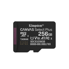 Карта памяти MicroSD 256GB Class 10 UHS-I Kingston SDCS3/256GBSP<br>Карта памяти Canvas Select Plus microSD от Kingston обеспечивает надежную производительность со скоростью до 150 МБ/с1 и совместима с камерами и Android-устройствами. С производительность