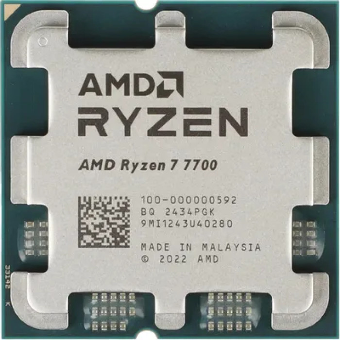 Процессор AMD Ryzen 7 7700, AM5, 8C/16T, 3.8GHz base, 5.3GHz Turbo, L3 32Mb, 100-000000592, Tray<br>330310