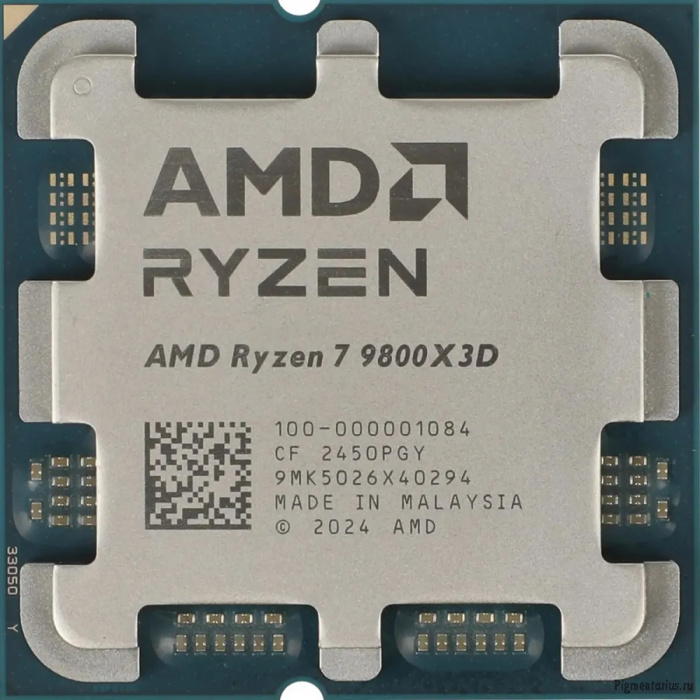 Процессор AMD Ryzen 7 9800X3D, AM5, 8C/16T, 4.5GHz base, 5.4GHz Turbo, L3 128Mb 3D V-Cache, 100-000001084, Tray<br>325237