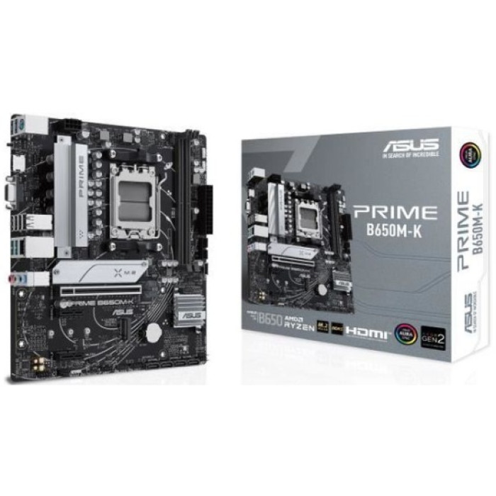 Сист.плата ASUS PRIME B650M-K, B650, AM5, 2xDDR5, PCI-E x16, PCI-E x1, M2, SATA, HDMI, D-Sub, BOX<br>330941