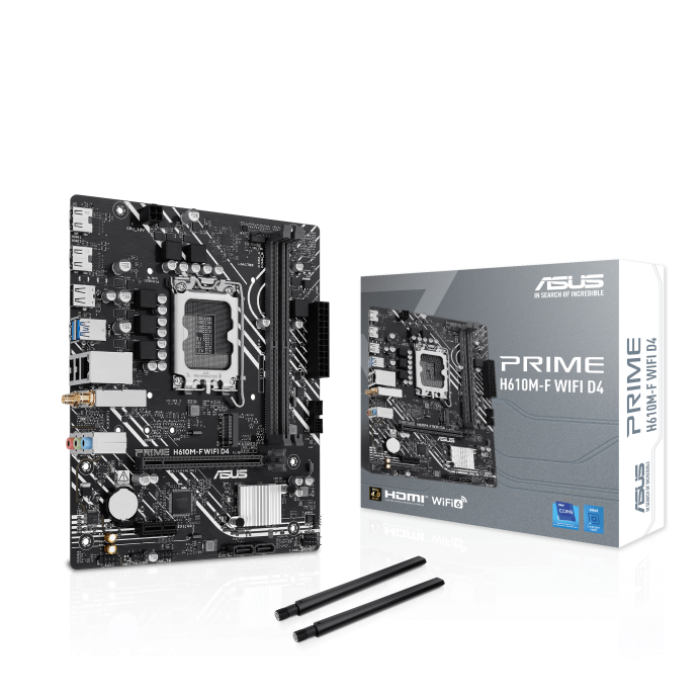Сист.плата ASUS PRIME H610M-F WIFI, H610,  1700, 2xDDR5, PCI-E x16, PCI-E x1, M2, 2xSATA,  2xHDMI, WIFI6, BOX<br>335421