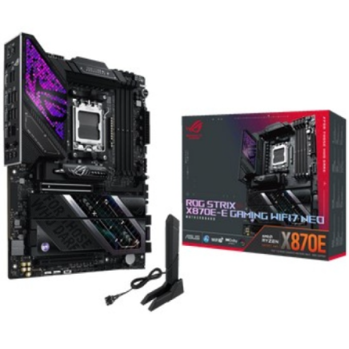 Сист.плата ASUS ROG STRIX X870E-E GAMING NEO, X870E, AM5, 4xDDR5, 2xPCI-E x16, 5xM2, SATA, HDMI, 2xUSB 4, WIFI7, BOX