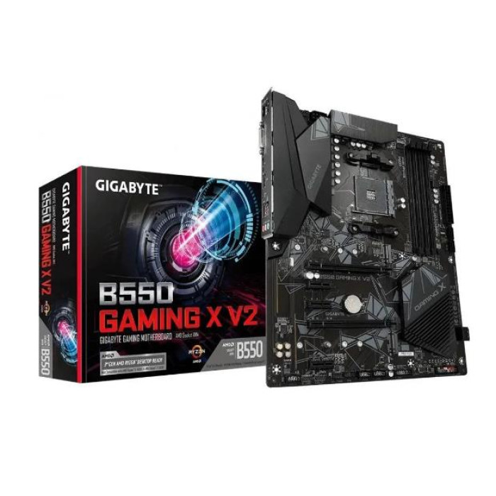 Сист.плата Gigabyte B550 GAMING X V2, B550, 4xDDR4, PCI-E4 x16, 1xM.2, 4xSATA, HDMI, LAN1GbE, BOX<br>331506