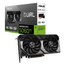 Видеокарта ASUS DUAL-RTX5060TI-O8G, 8Gb GDDR7, 128 Bit, 4608 CUDA, HDMI, DP, BOX<br>335922