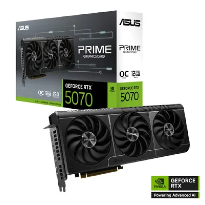Видеокарта ASUS DUAL-RTX5070-O12G, 12Gb GDDR7 OC Edition, 192bit, HDMI, DP, BOX<br>330471