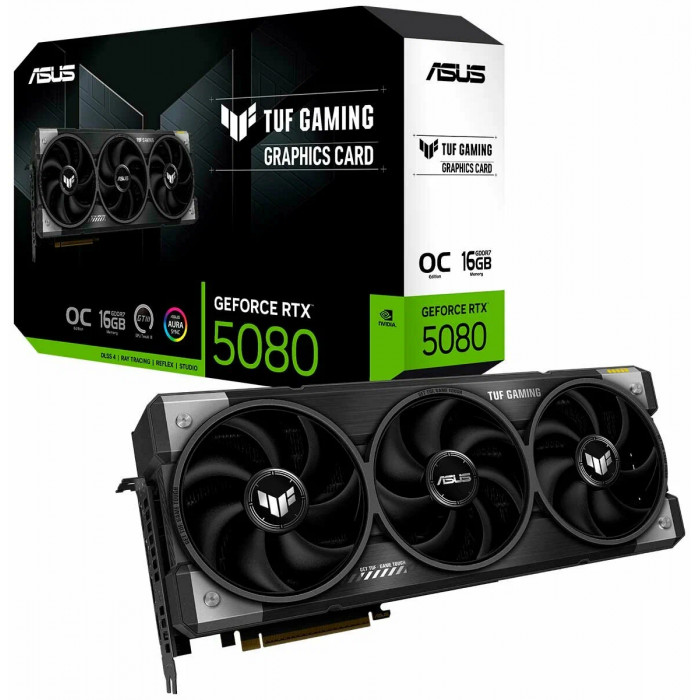 Видеокарта ASUS PROART-RTX5080-O16G, 16GB GDDR7, 256bit, 10752 Cuda Core, HDMI, 2xDP, USB-C, 2.5 slot, BOX 337944