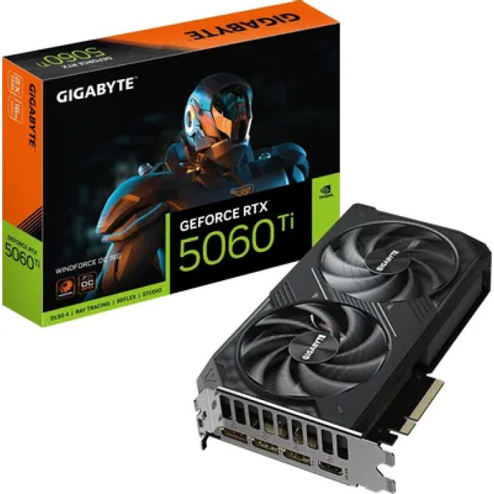 Видеокарта Gigabyte GV-N506TWF2OC-16GD 1.0, 16Gb GDDR7, 128 Bit, HDMI, DP, BOX<br>328973
