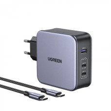 Зарядное устройство Ugreen CD289 90549 Nexode 140W 1*USB-А, 2*USB-C GaN  with C to C Cable 2M<br>329689