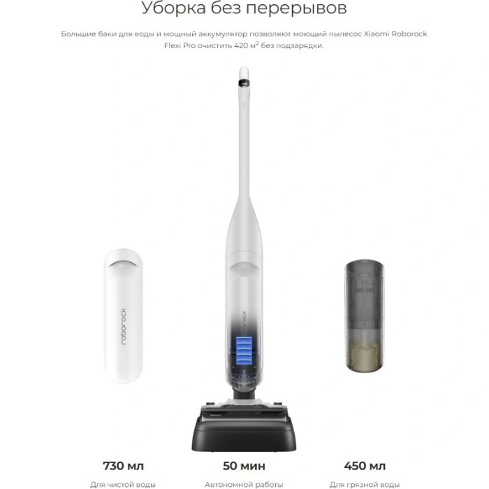 Roborock Flexi Pro белый