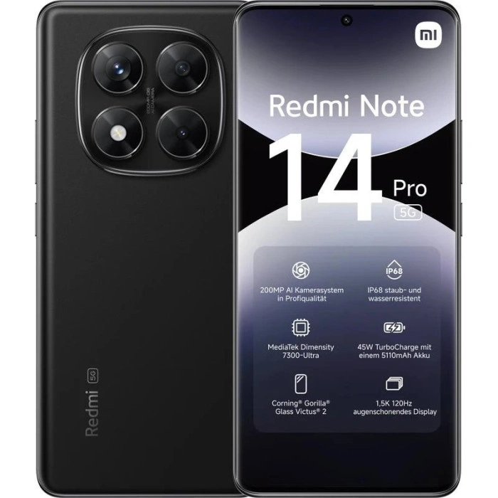 Xiaomi Redmi Note 14 Pro 5G 12 ГБ/512 ГБ черный