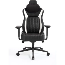 Игровое кресло AeroCool CROWN Pro Racer White, черный, белый
