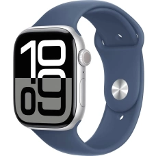 Apple Watch Series 10 M/L 42 мм серебристый-синий